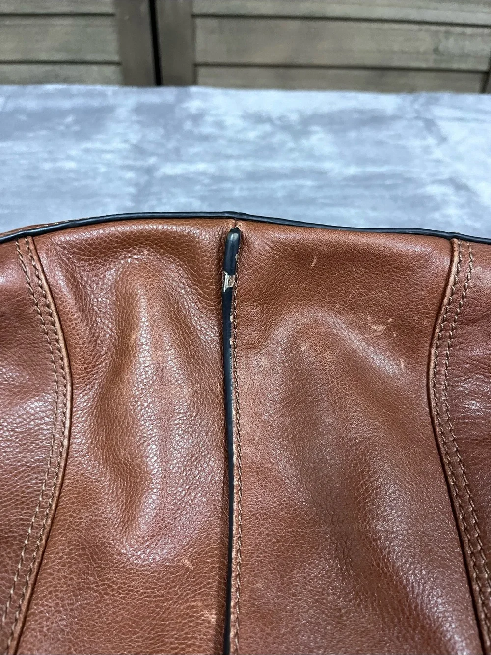 Fossil Brown Leather Shoulder Tote Bag